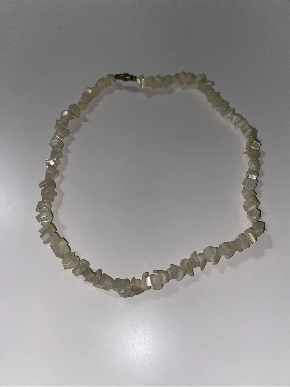 Y2K White Beaded Seashell Necklace